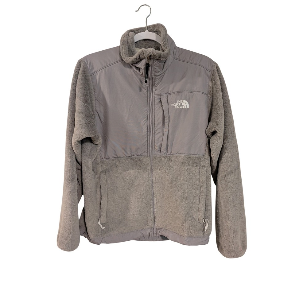 The North Face Denali Fleece Jacket Womens Small Grey Full Zip Outdoor Layer